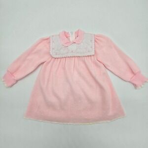 Vintage Carriage Boutiques Pink Bunny Embroidered Dress Size 12 Months